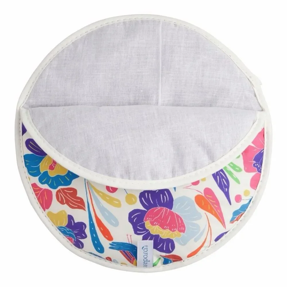 Prepara Oaxaca Fabric Tortilla Warmer 10” Colorful Mexican Folk Art Bird Floral